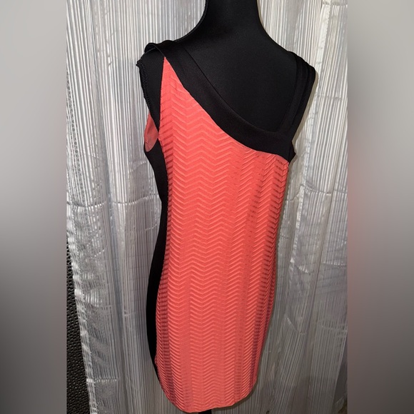 Enfocus Studio Black and Coral Mini Dress - Picture 3 of 4